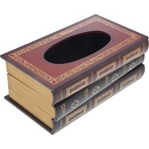 Philip Whitney Elegant Antique Book Bathroom Facial Tissue Holder Dispenser